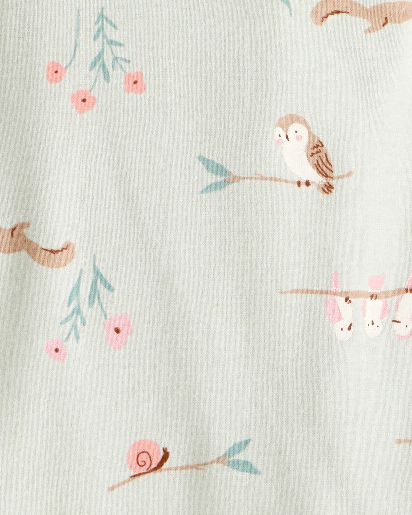 slide 5 of 5, Carter's Baby Girl 4-Pack Owl Print Cotton Long-Sleeve Multipack Bodysuits - Green/Pink/White Multi 18M, 1 ct