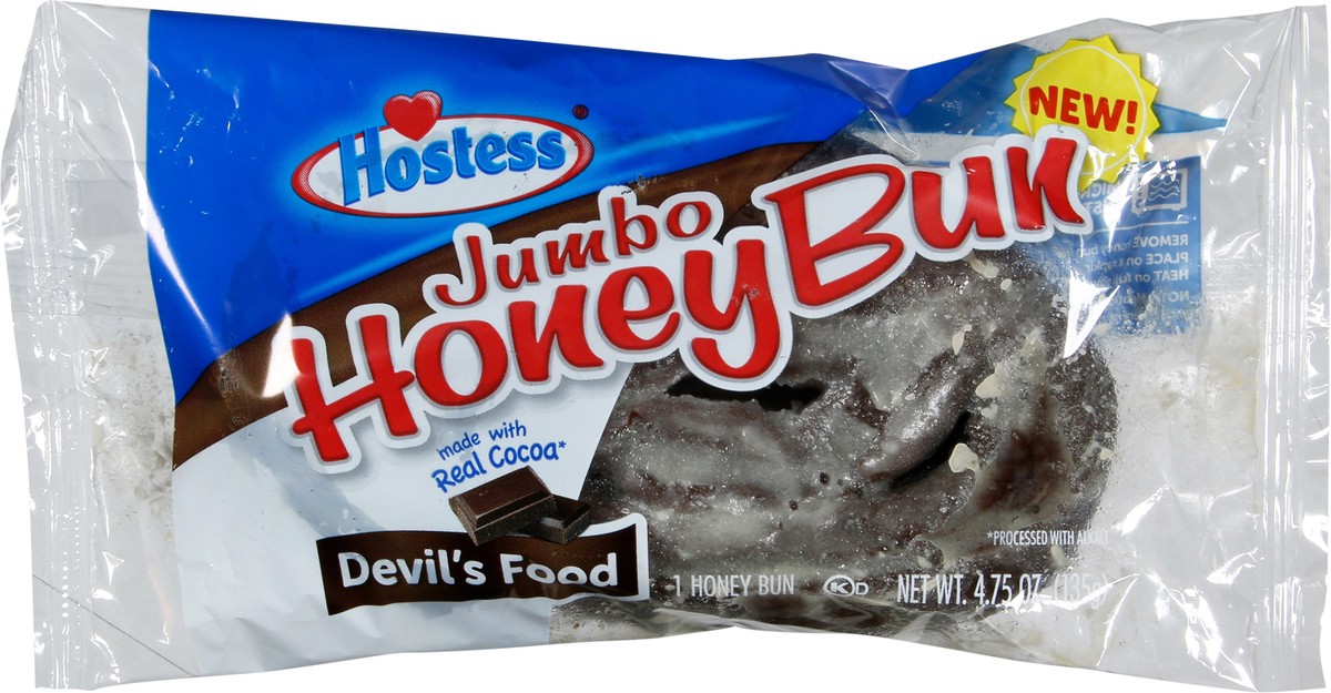 slide 1 of 11, Hostess Jumbo Devil's Food Honey Bun 4.75 oz, 4.75 oz