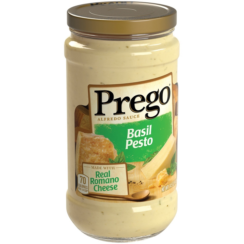 slide 1 of 1, Prego Basil Pesto Alfredo Sauce, 14.5 oz