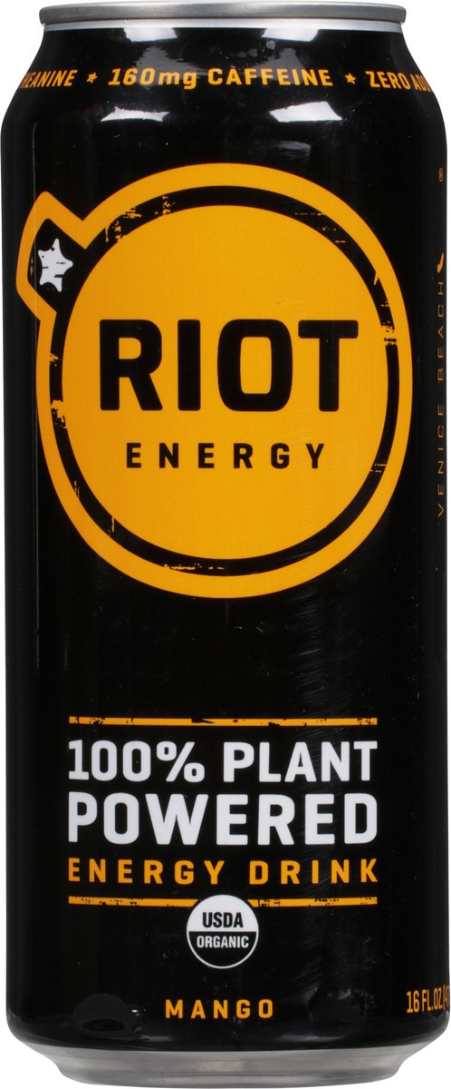 slide 1 of 14, Riot Energy Organic Mango Energy Drink - 16 fl oz, 16 fl oz