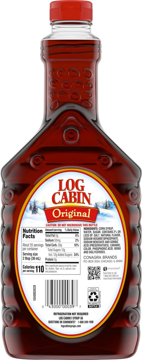 slide 9 of 12, Log Cabin Original Syrup 36 oz, 36 oz