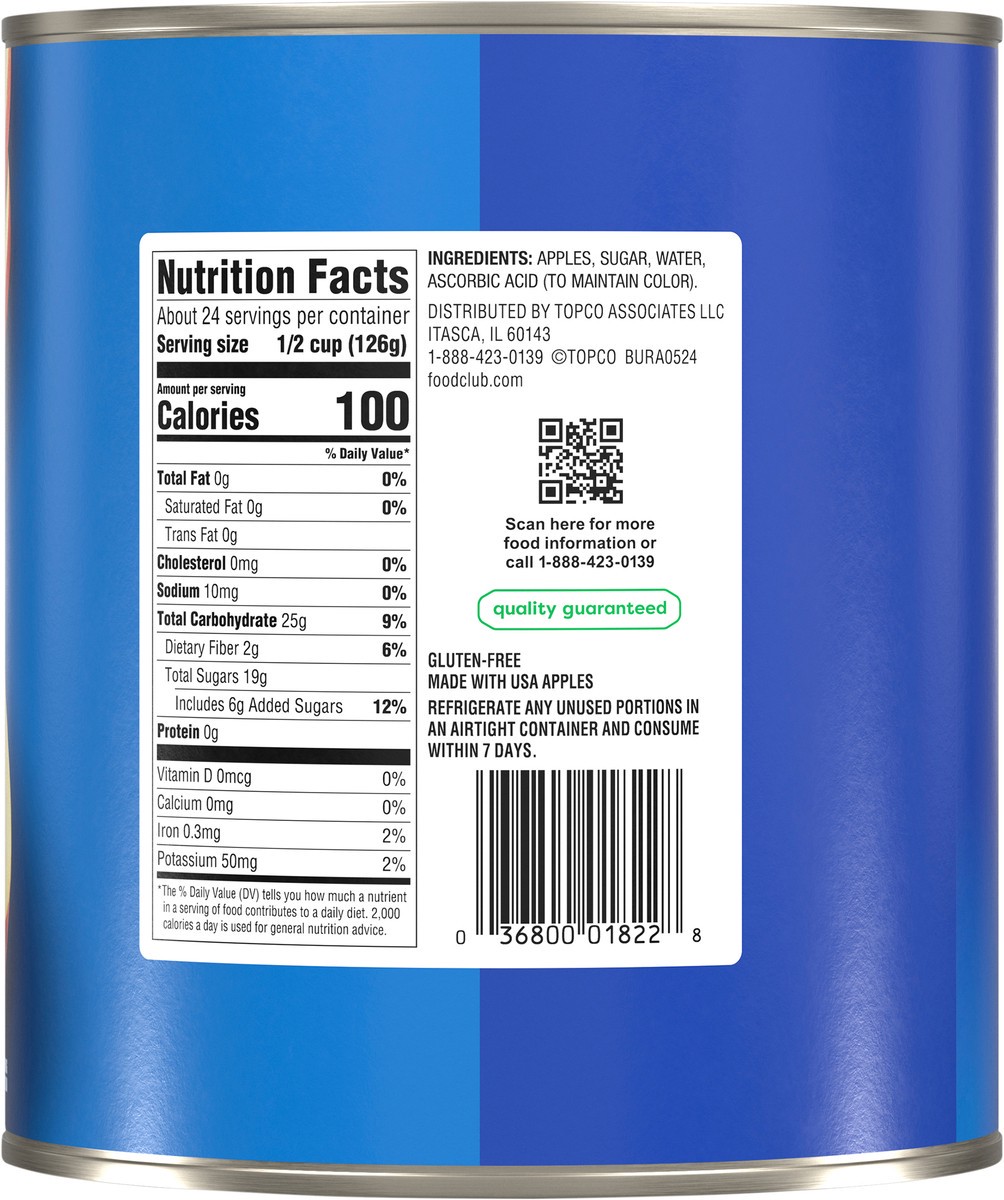 slide 11 of 15, Food Club Original Applesauce, 1 ct