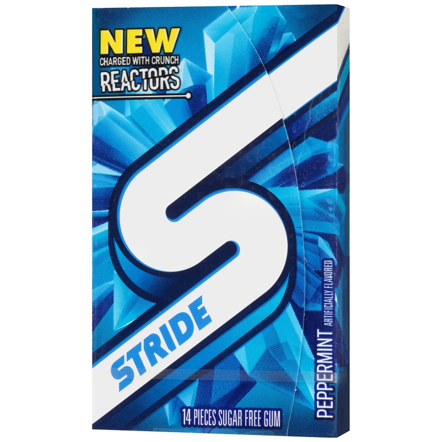 slide 3 of 8, Stride Peppermint Sugar Free Gum, 14 ct