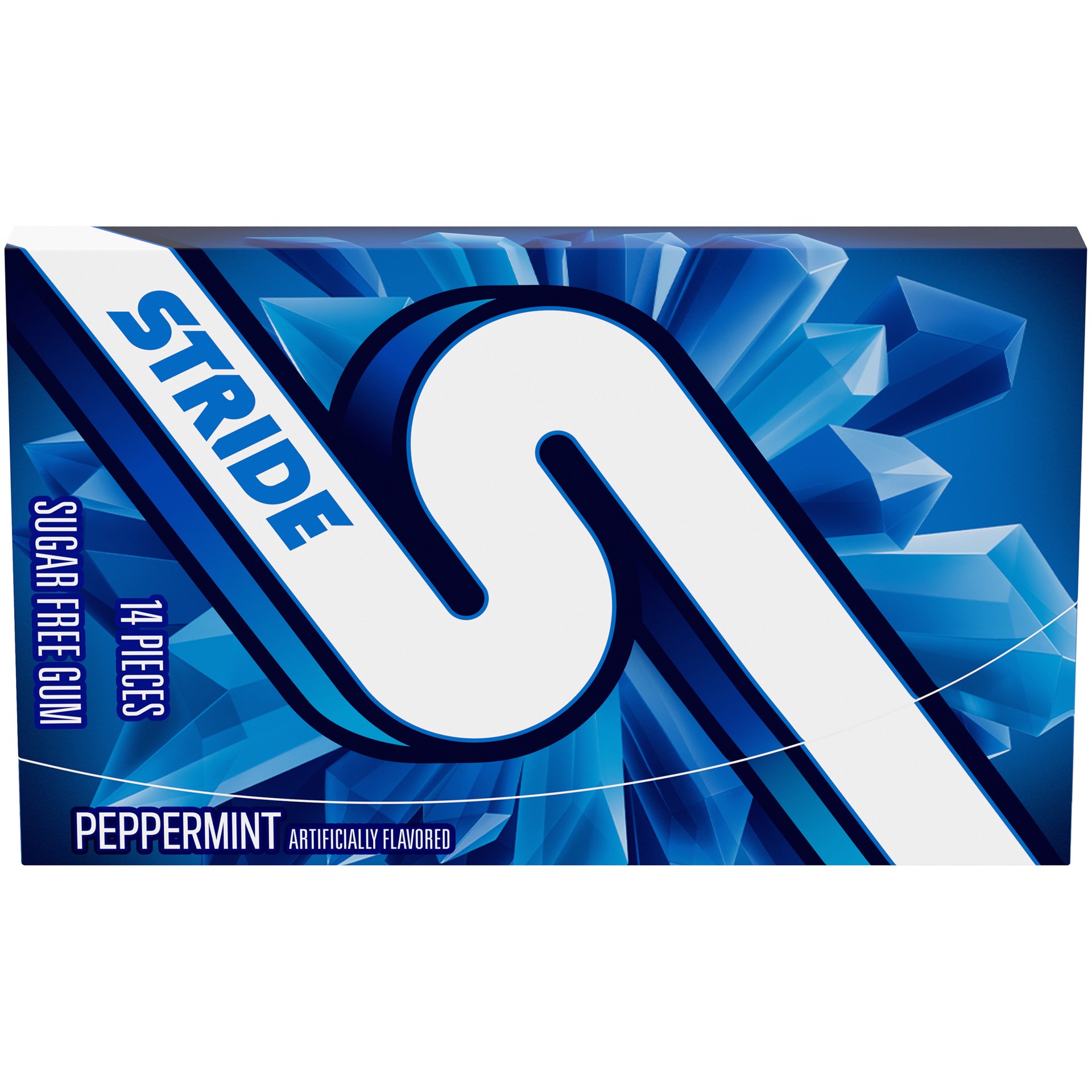 slide 1 of 10, Stride Peppermint Sugar Free Gum, 14 Piece Pack, 0.06 lb