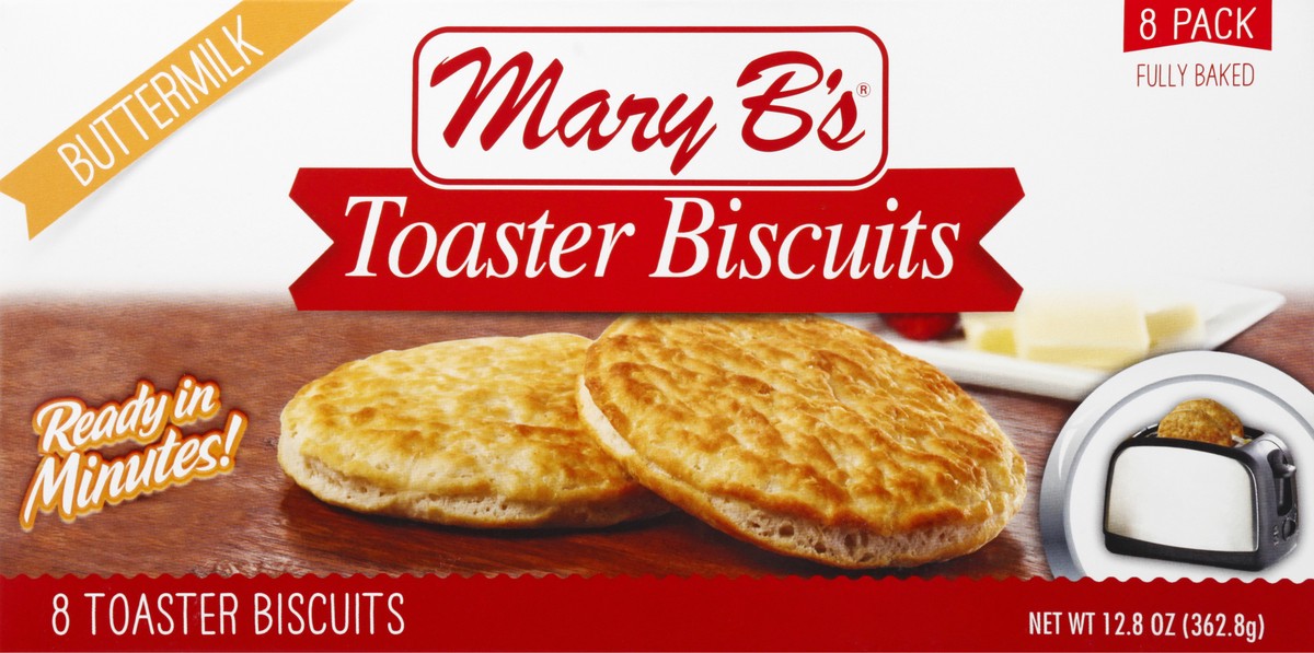 slide 10 of 11, Mary B's 8 Pack Buttermilk Toaster Biscuits 8 ea, 8 ct