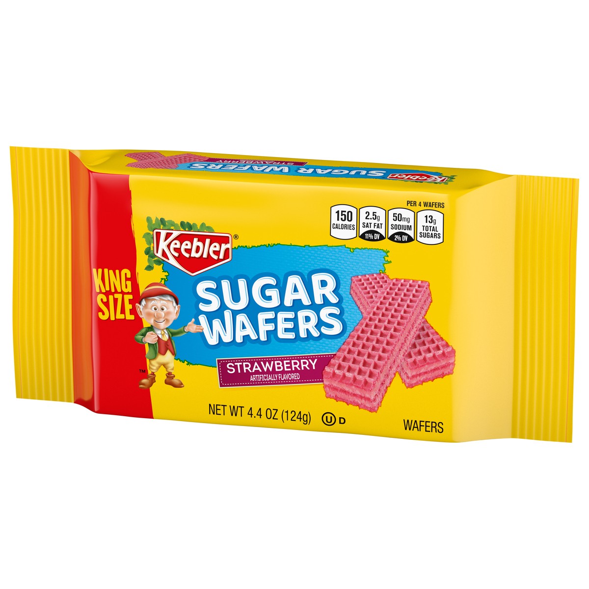 slide 6 of 13, Keebler Sugar Wafers 07357 156364 Strawberry Sugar Wafer King Size OW Everyday 4.4oz, 4.4 oz