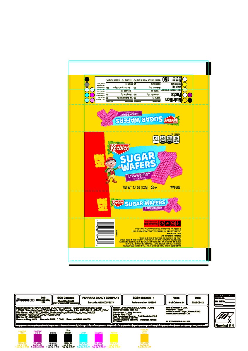 slide 5 of 13, Keebler Sugar Wafers 07357 156364 Strawberry Sugar Wafer King Size OW Everyday 4.4oz, 4.4 oz