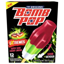 Bomb Pop Extremes Super Sour Cherry Limeade Ice Pops