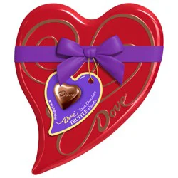 DOVE Assorted Valentine''s Day Dark Chocolate Truffle Candy, 5.82 Oz Heart Tin