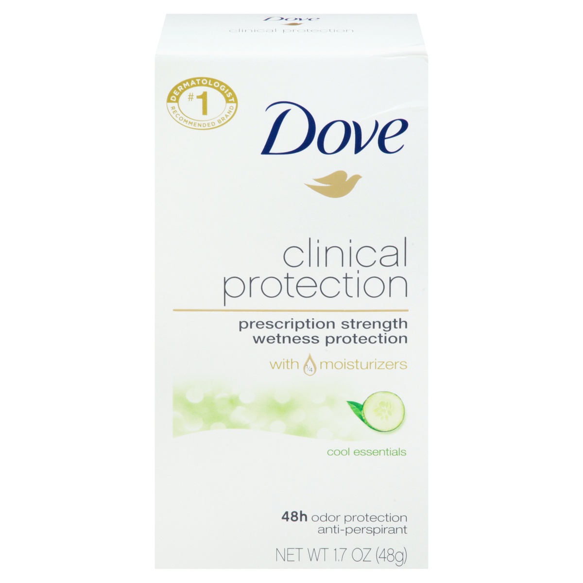 slide 1 of 1, Dove Clinical Protection Cool Essentials Deodorant, 1.7 oz