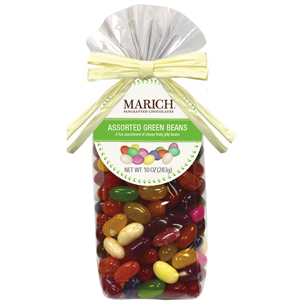 slide 1 of 1, MARICH Chocolates Easter Assorted Green Beans Jelly Beans, 10 oz