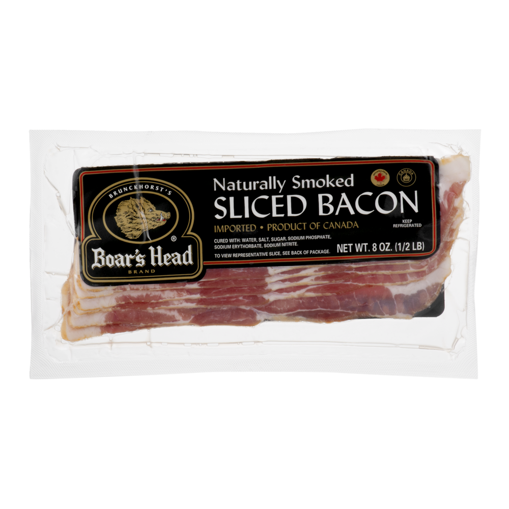 slide 1 of 1, Boar's Head Naturally Smoked Sliced Bacon, 