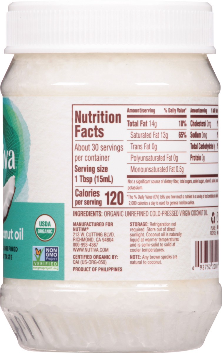 slide 4 of 9, Nutiva Coconut Oil Org, 15 oz