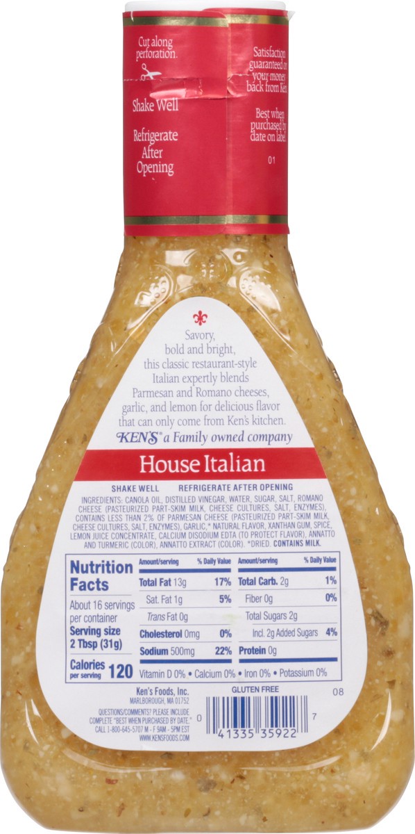 slide 6 of 7, Ken's Steak House House Italian Dressing & Marinade 16 fl oz, 16 fl oz