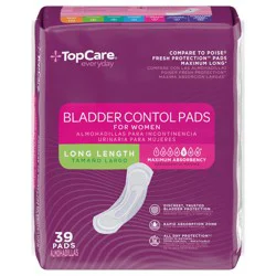 TopCare Everyday Maximum Absorbency Long Length Bladder Control Pads for Women 39 Each
