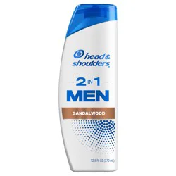 Head & Shoulders Head and Shoulders Mens 2 in 1 Dandruff Shampoo and Conditioner, Anti-Dandruff Treatment, Sandalwood for Daily Use, Paraben Free, 12.5 oz