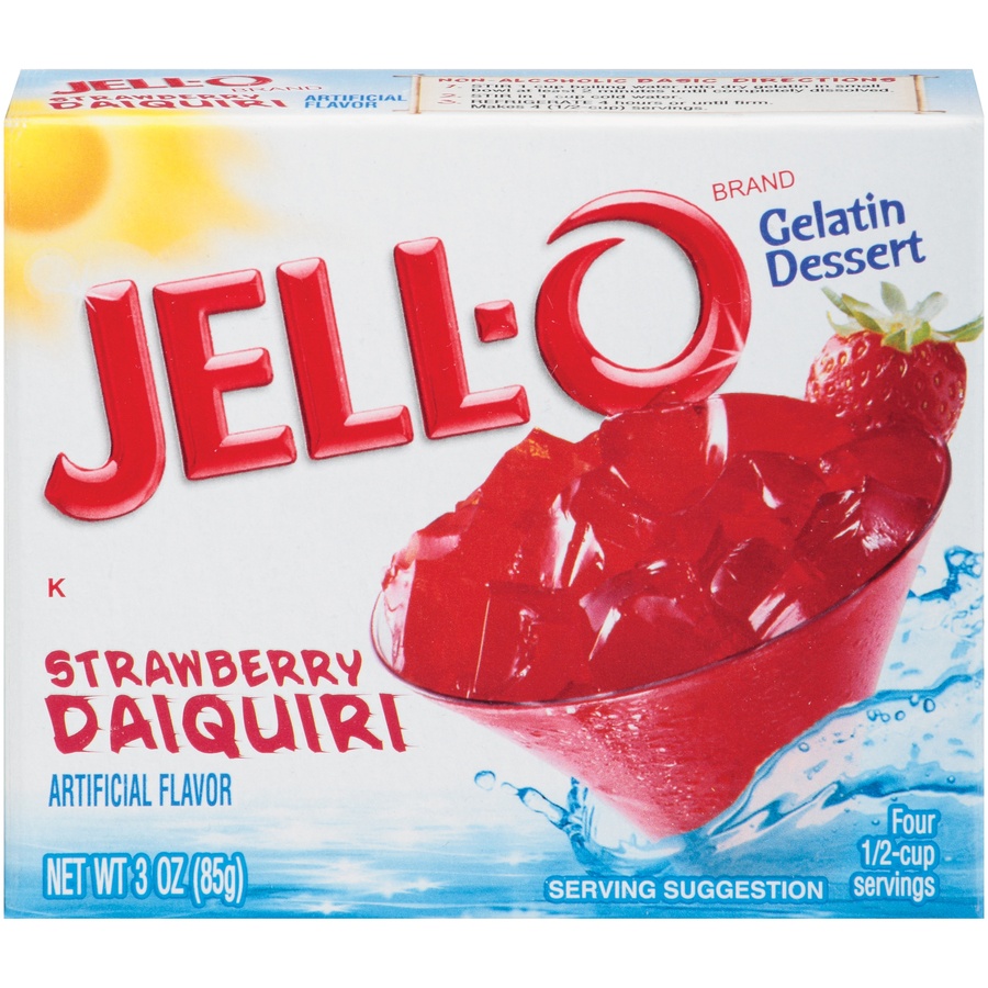 slide 1 of 1, Jell-O Strawberry Daiquiri Gelatin, 3 oz