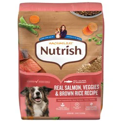 Rachael Ray Nutrish Dry Dog Food Real Salmon, Veggies & Brown Rice Recipe, 12 lb