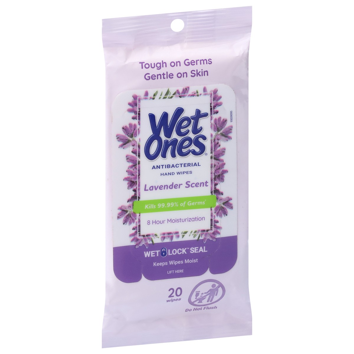 slide 9 of 9, Wet Ones Antibacterial Lavender Scent Hand Wipes 20 ea, 20 ct