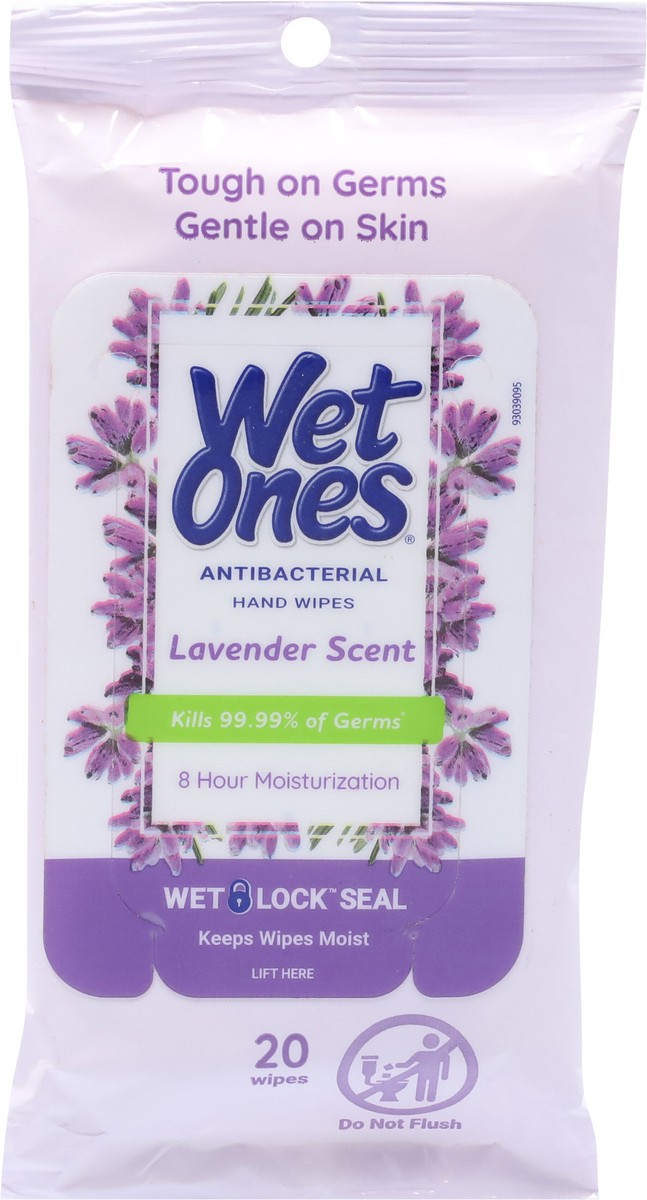 slide 2 of 9, Wet Ones Antibacterial Lavender Scent Hand Wipes 20 ea, 20 ct