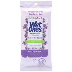 Wet Ones Antibacterial Lavender Scent Hand Wipes 20 ea