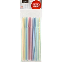 Essential Everyday Straws, Flexible, Multi-Color