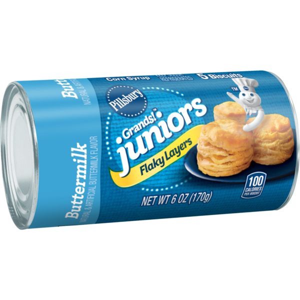 slide 1 of 1, Pillsbury Grands! Juniors Flaky Layers Buttermilk Flavored Biscuits, 5 ct; 6 oz