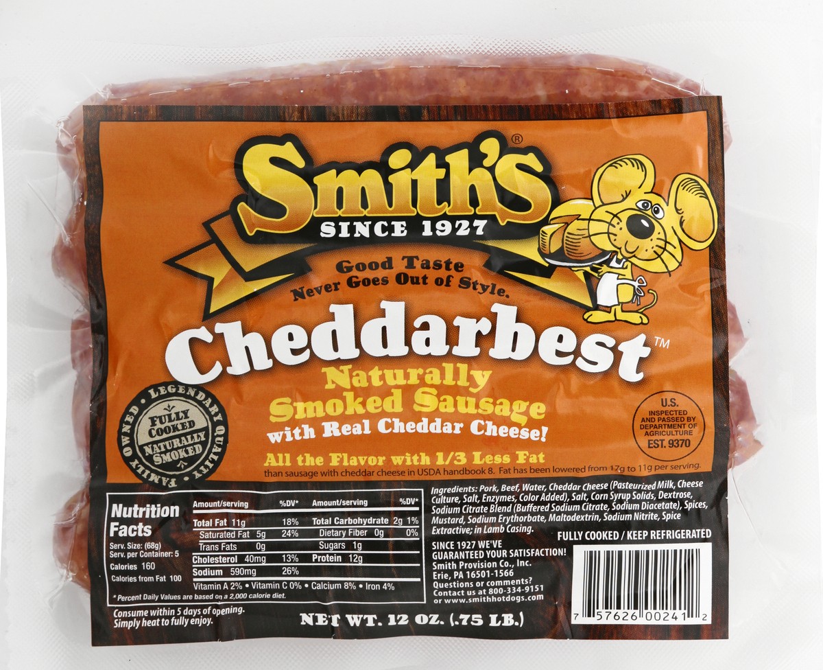 slide 1 of 9, Smith's Smoked Sausage 12 oz, 12 oz