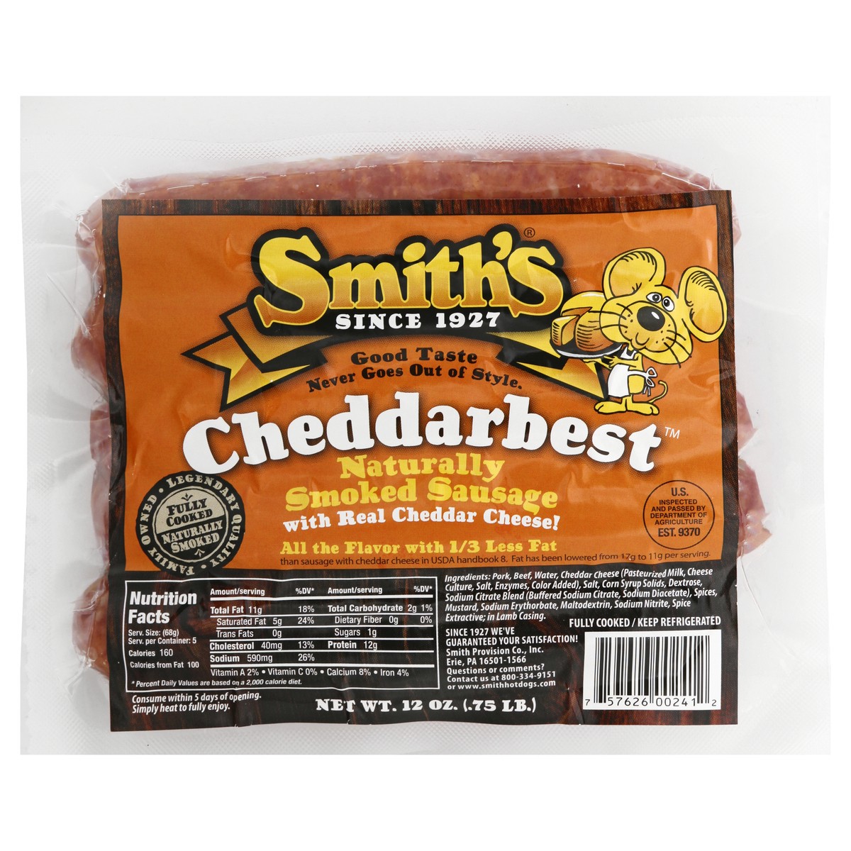 slide 3 of 9, Smith's Smoked Sausage 12 oz, 12 oz