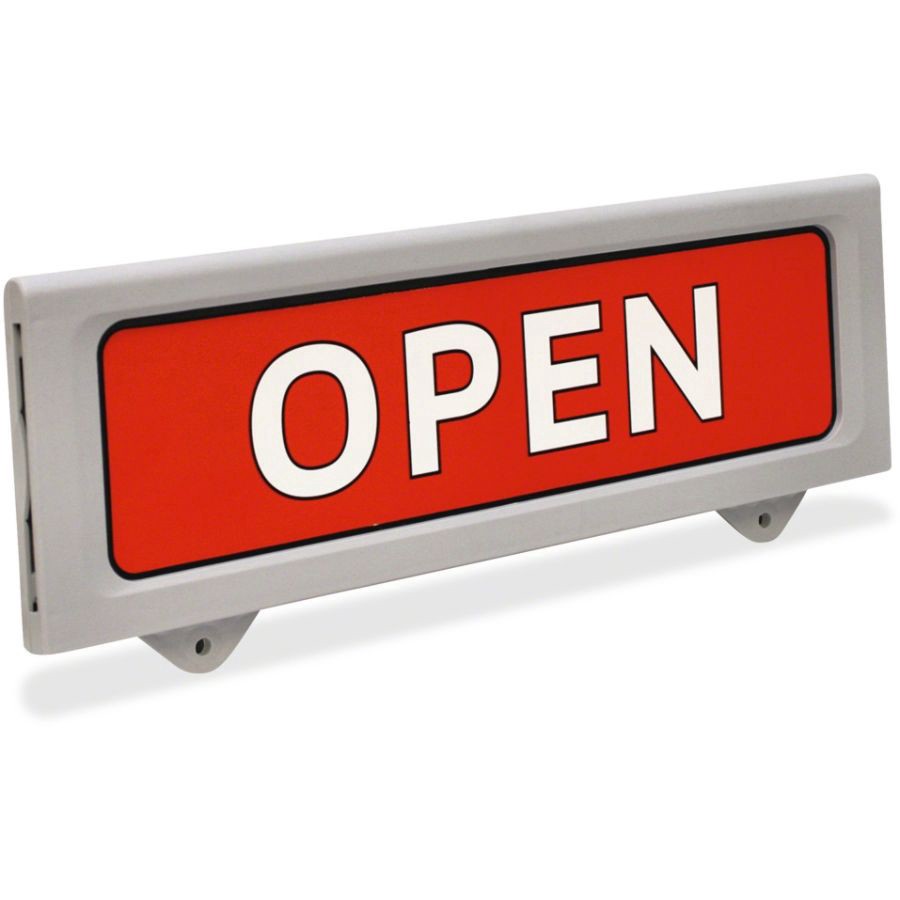slide 4 of 6, Cosco Upscale "Open/Closed" Letterboard Sign, Black/Red/White, 20 in x 15 in