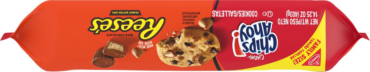 slide 5 of 15, CHIPS AHOY! Chewy Chocolate Chip Cookies with Reese's Peanut Butter Cups, Family Size, 14.25 oz, 14.25 oz