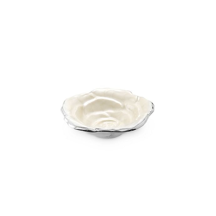 slide 1 of 1, Julia Knight Flowers Rose Petite Bowl - Snow, 4 in