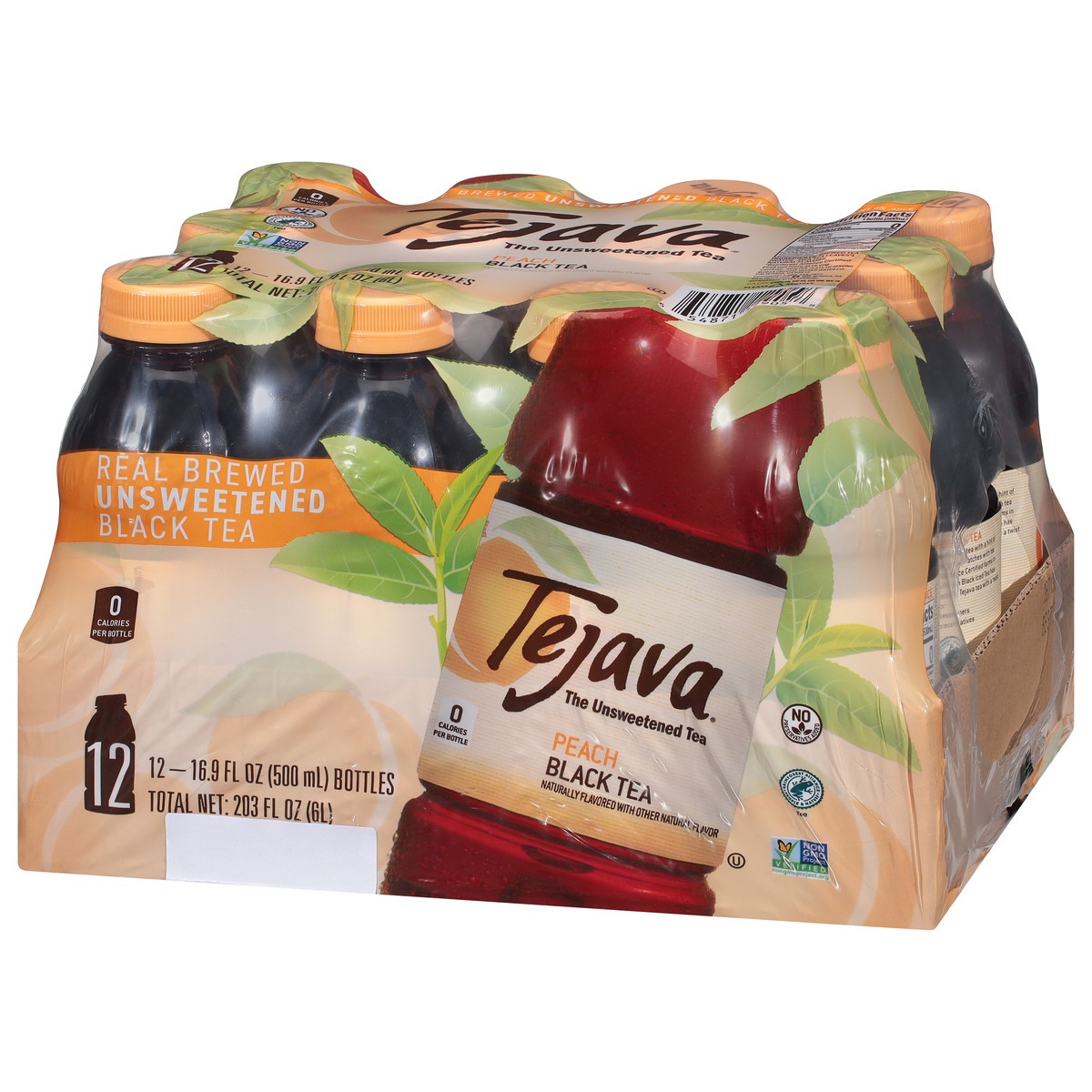 slide 7 of 13, Tejava 12/500ml Tejava Peach Black Tea, 12 ct