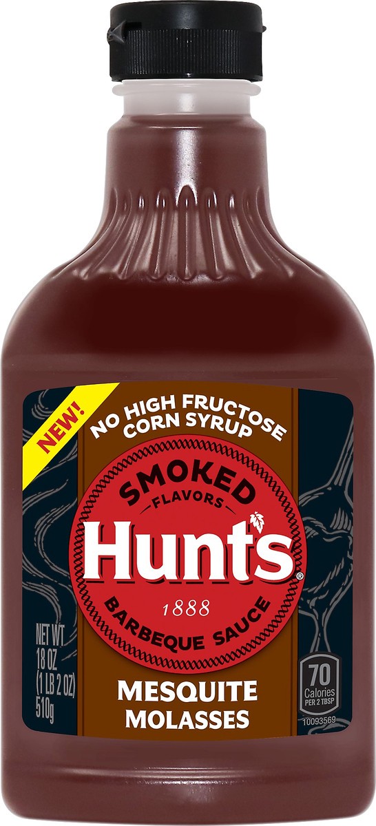 slide 2 of 2, Hunt's Smoked Flavors Mesquite Molasses Barbeque Sauce 18 oz, 18 oz