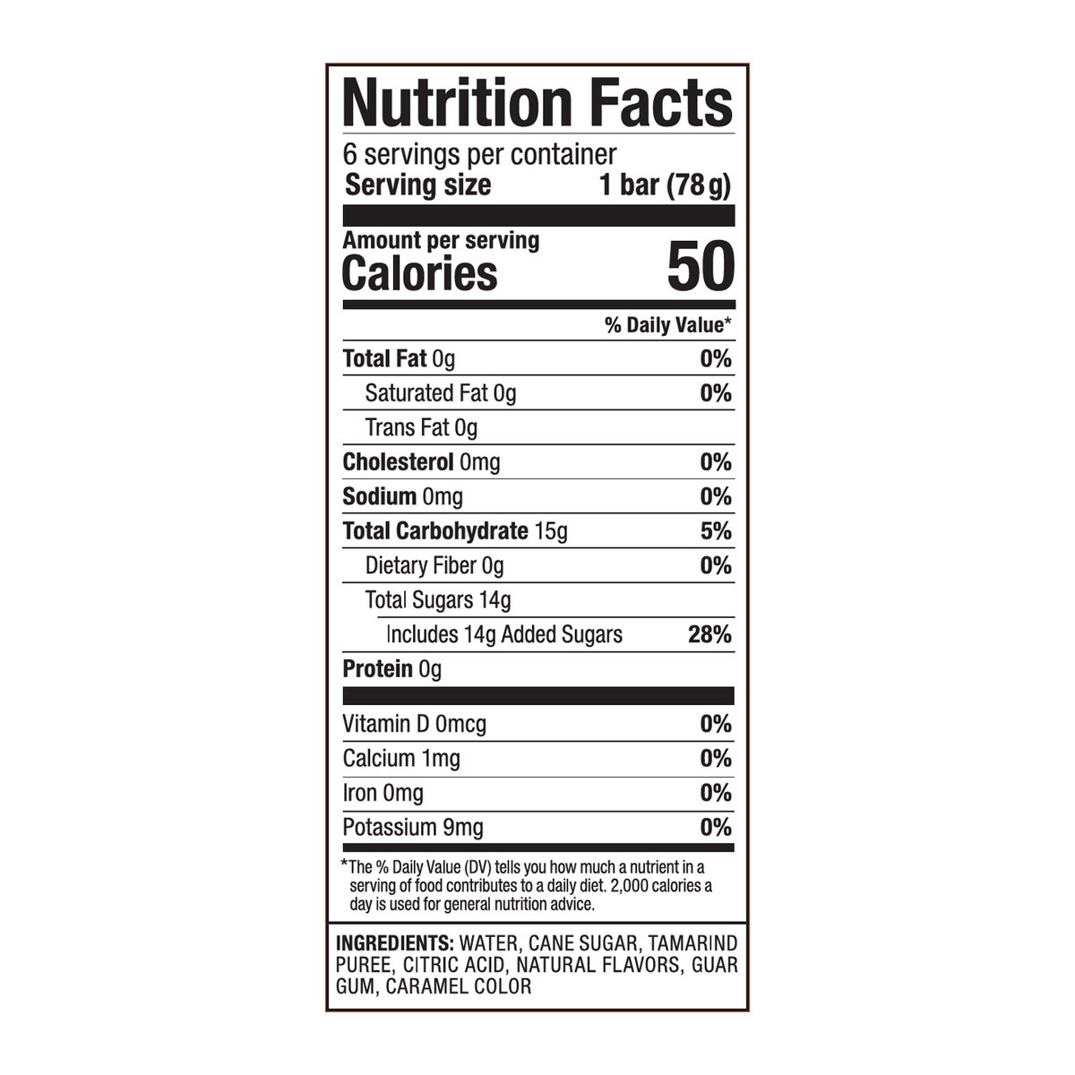 slide 5 of 10, La Michoacana Jrrtos Tmrnd Bar, 6 ct