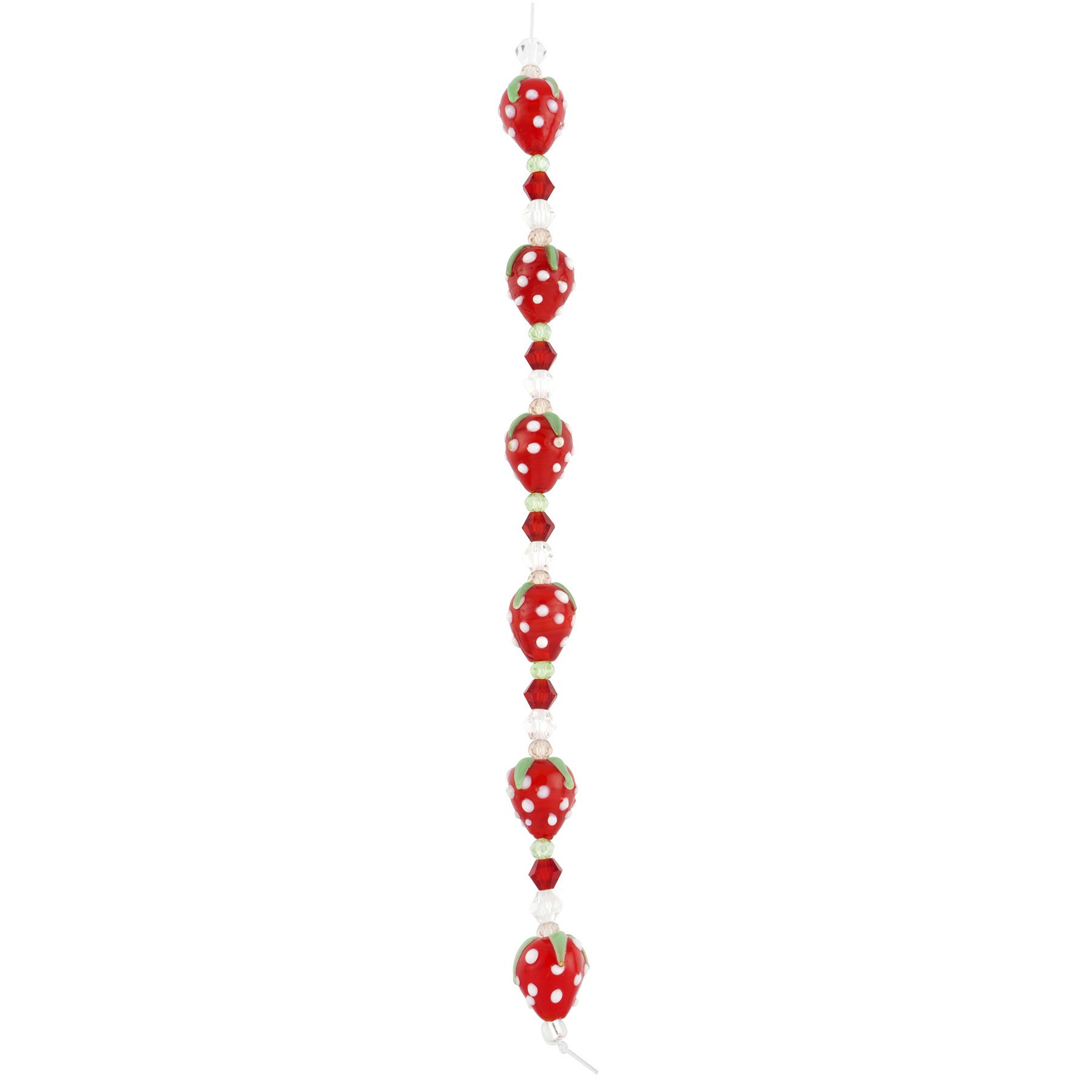 slide 3 of 3, Red Lampwork Glass Strawberry Beads By Bead Landing, 12mm-15mm