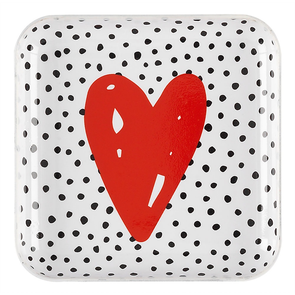 slide 1 of 1, Office Depot Heart Trinket Tray, 1/4'' X 3-3/4'', Multicolor, 1 ct