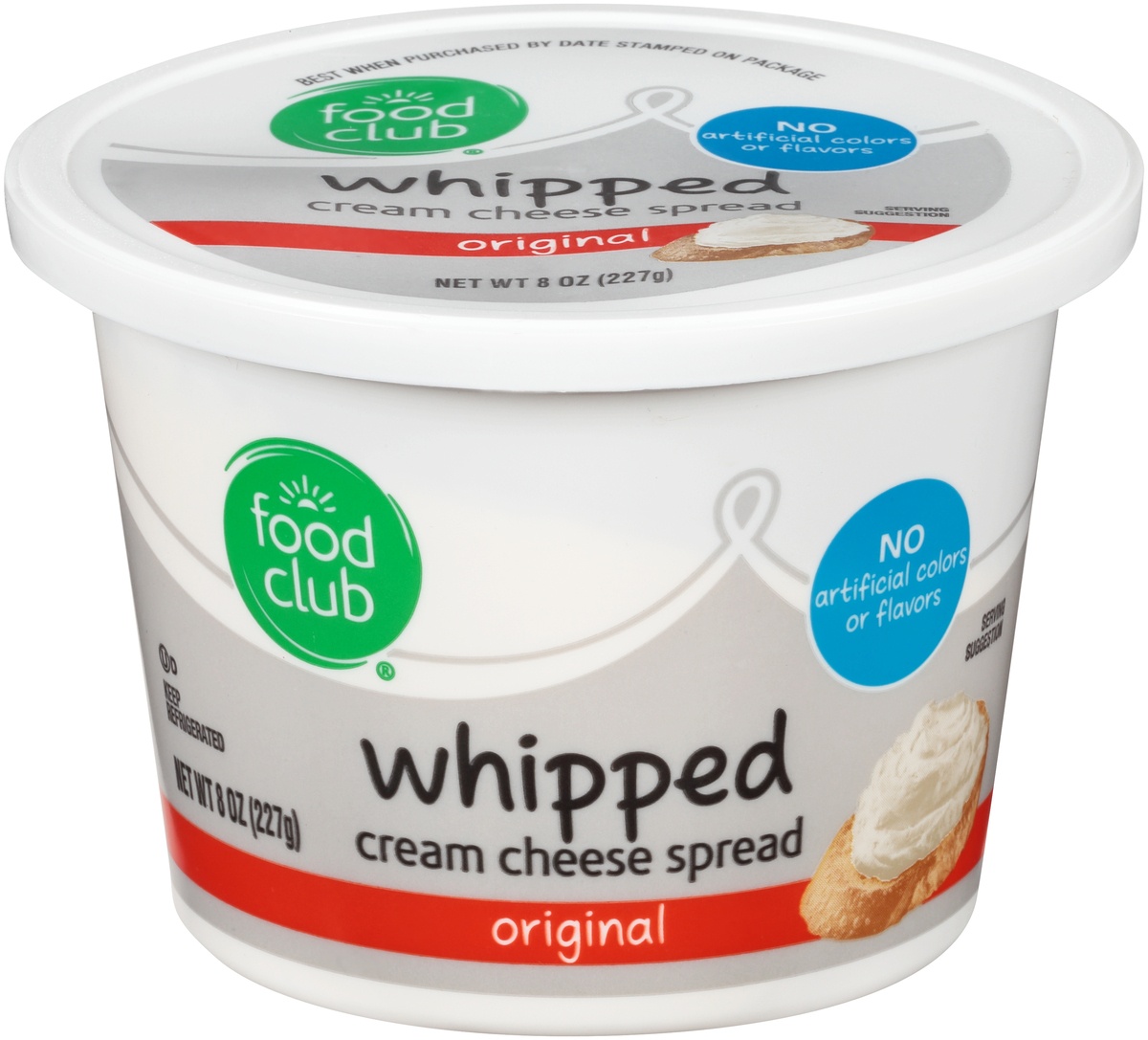 slide 1 of 1, Food Club Whipped Cream Cheese Cup, 8 oz
