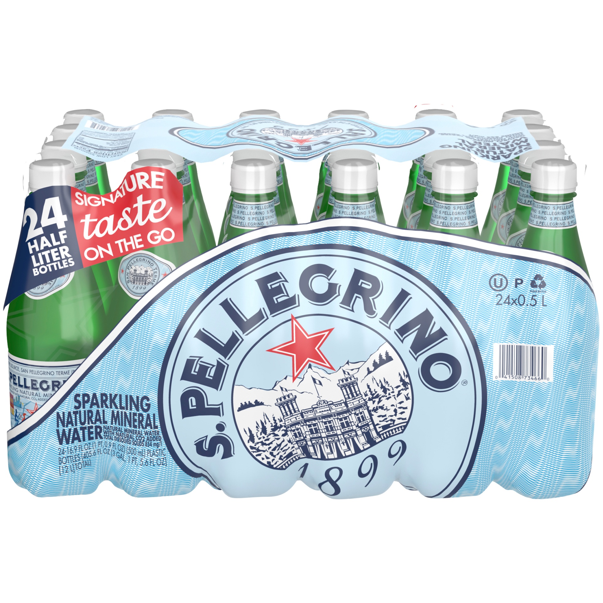 slide 2 of 2, S.Pellegrino Sparkling Natural Mineral Water Plastic, 24 ct