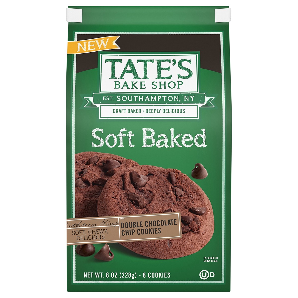 slide 10 of 14, Tate's Bake Shop Soft Baked Cookies, Double Chocolate Chip, 8 oz, 8 inoz in