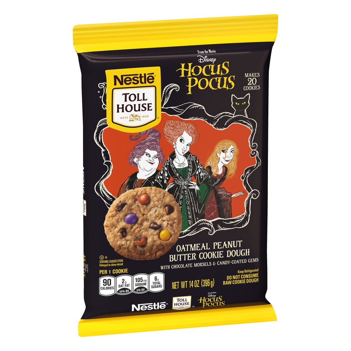 slide 2 of 10, Toll House Nestle Toll Disney Hocus Pocus Oatmeal Peanut Butter Cookie Dough, 14 oz