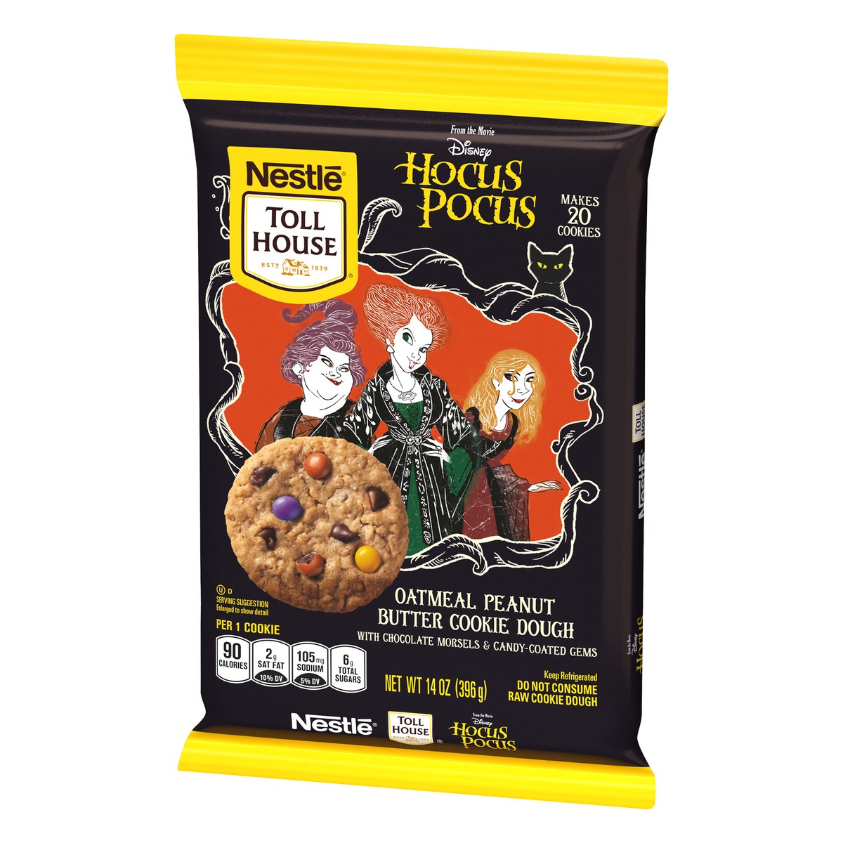 slide 3 of 10, Toll House Nestle Toll Disney Hocus Pocus Oatmeal Peanut Butter Cookie Dough, 14 oz