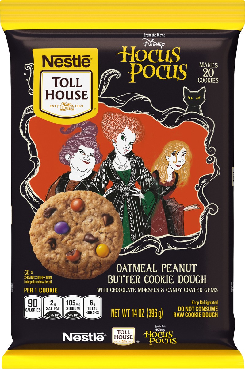 slide 9 of 10, Toll House Nestle Toll Disney Hocus Pocus Oatmeal Peanut Butter Cookie Dough, 14 oz