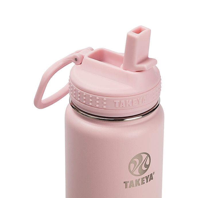 slide 2 of 4, Takeya Actives Insulated Stainless Steel Water Bottle with Straw Lid - Blush, 18 oz