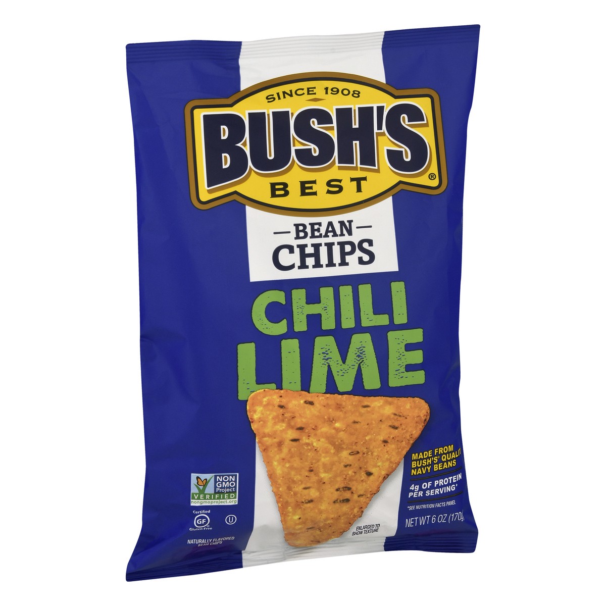 slide 8 of 10, Bush's Best Bush's Chili Lime Bean Chips 6 oz pouch, 6 oz