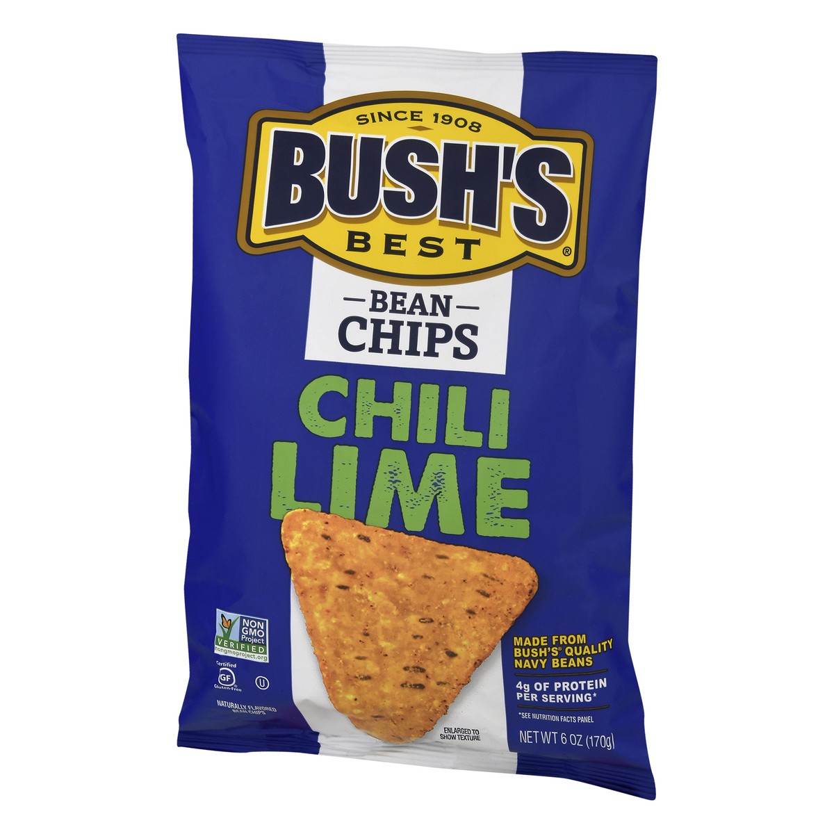 slide 4 of 10, Bush's Best Bush's Chili Lime Bean Chips 6 oz pouch, 6 oz