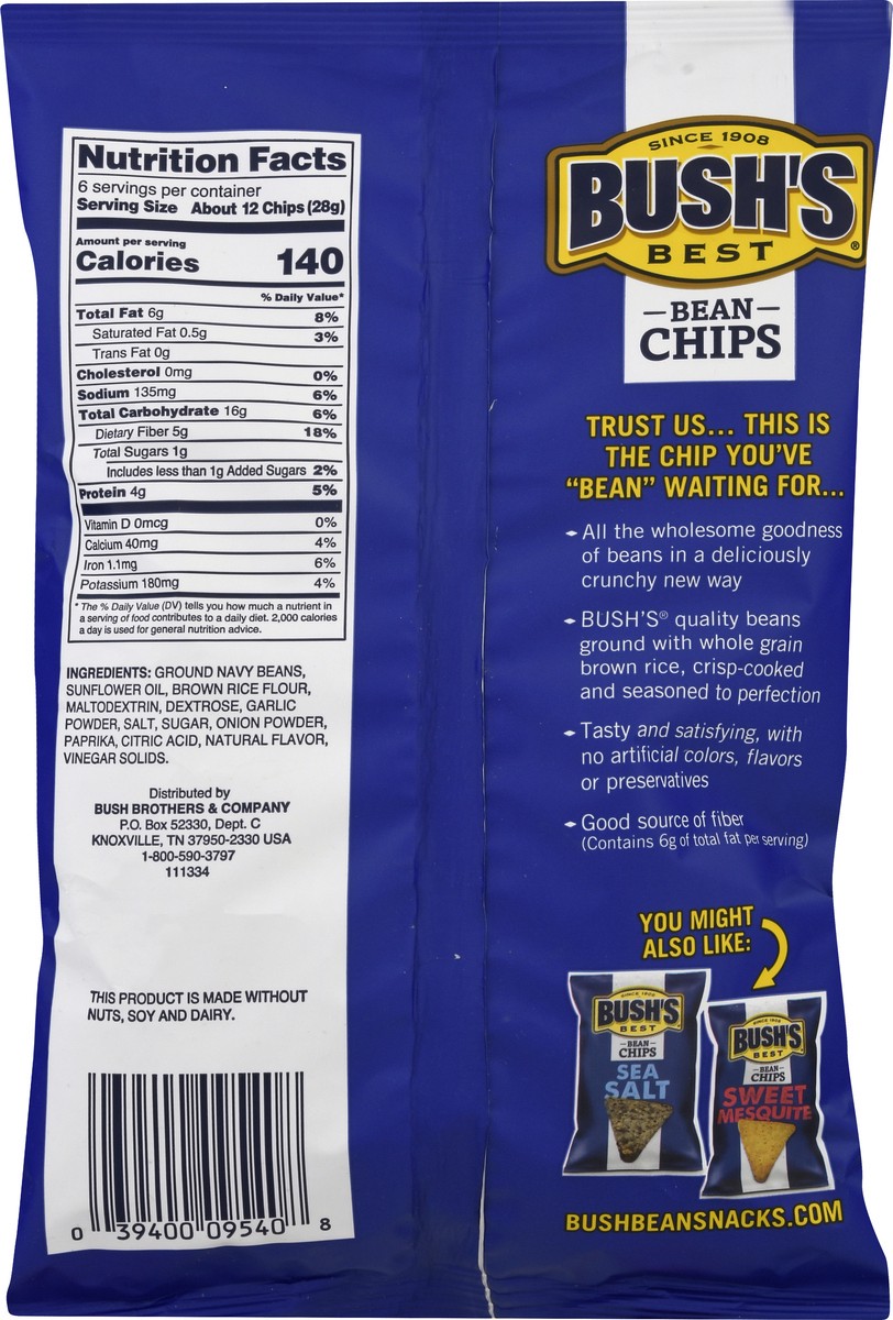 slide 7 of 10, Bush's Best Bush's Chili Lime Bean Chips 6 oz pouch, 6 oz