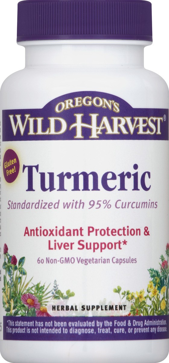 slide 1 of 3, Oregon's Wild Harvest Turmeric, 60 ct