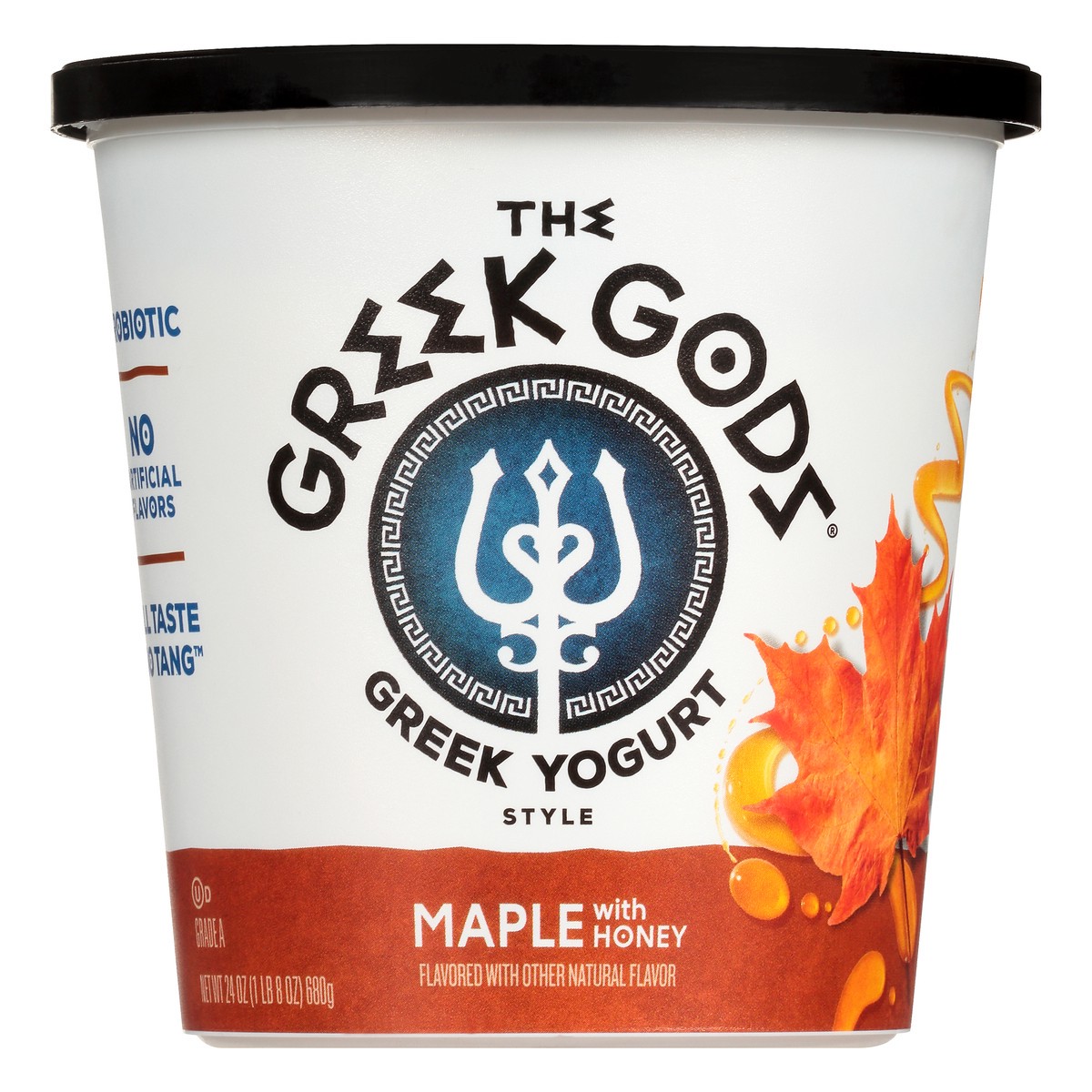 slide 1 of 1, The Greek Gods Maple with Honey Greek Style Yogurt 24 oz. Tub, 24 oz