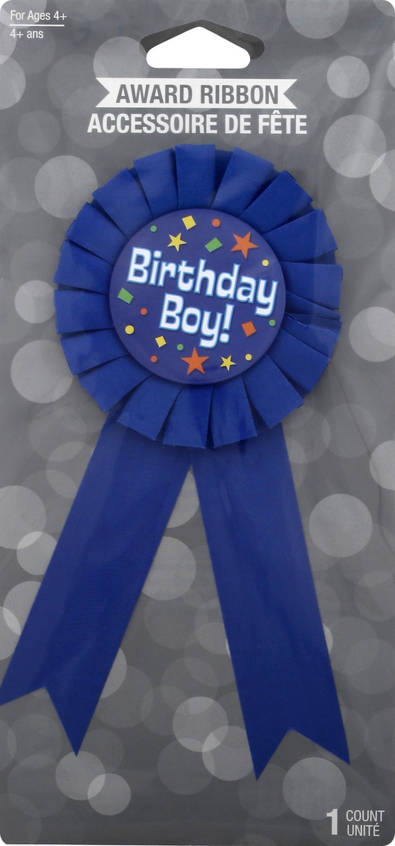slide 9 of 9, Creative Converting Birthday Boy Award Ribbon 1 ea, 1 ct